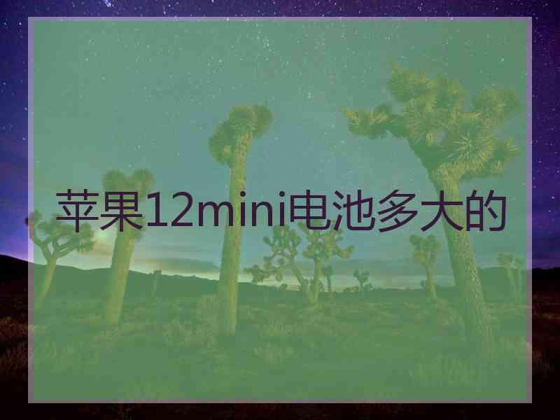 苹果12mini电池多大的