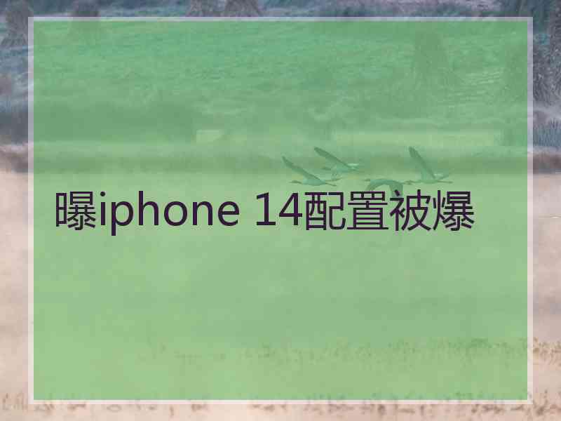 曝iphone 14配置被爆