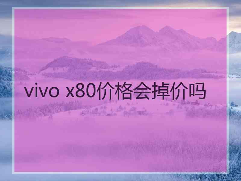 vivo x80价格会掉价吗