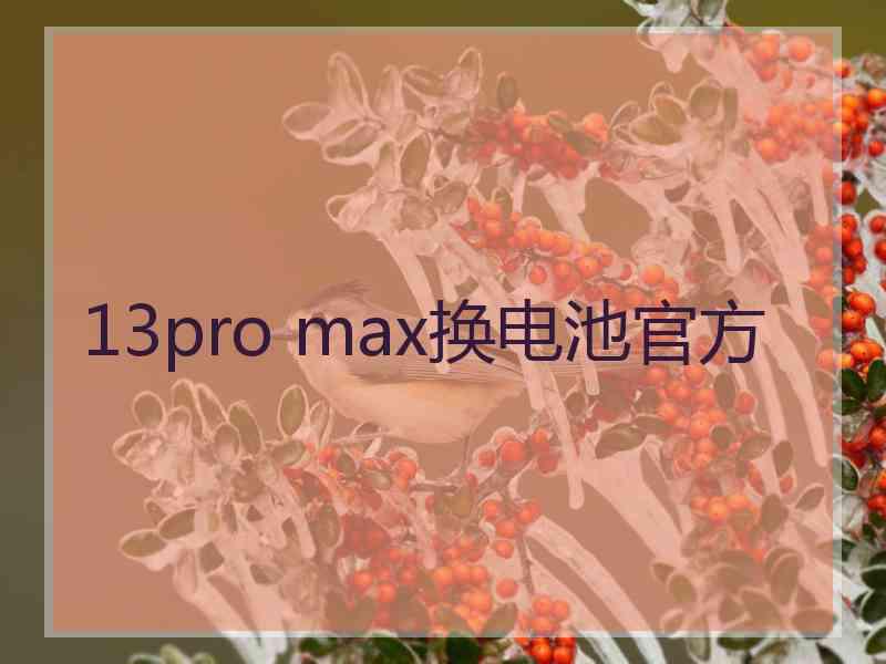 13pro max换电池官方