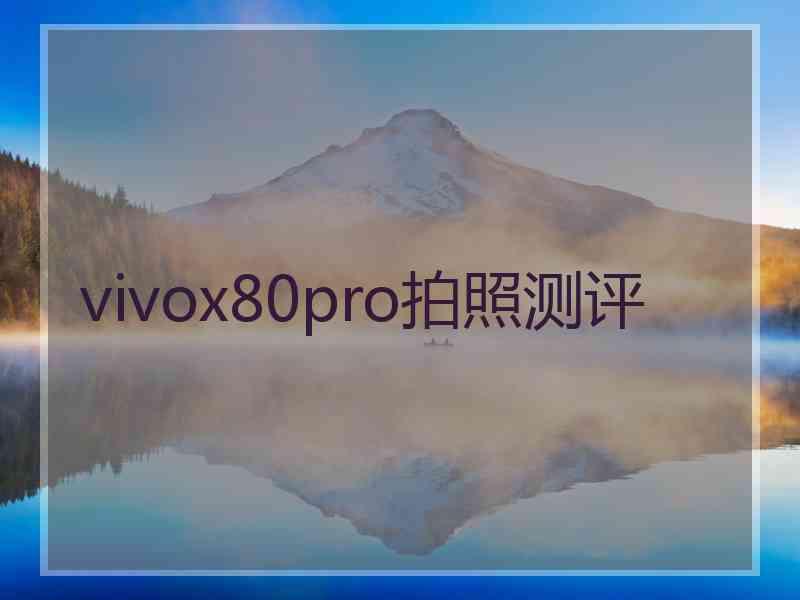 vivox80pro拍照测评