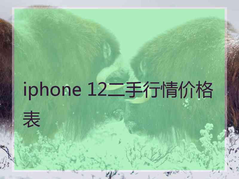 iphone 12二手行情价格表