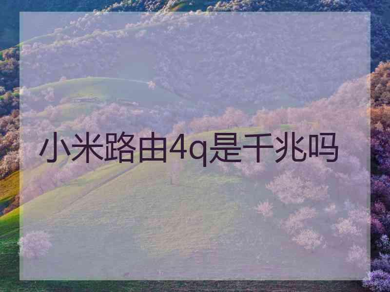 小米路由4q是千兆吗