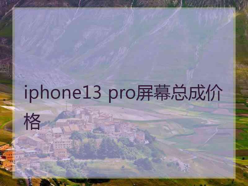 iphone13 pro屏幕总成价格