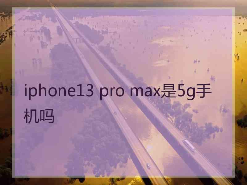 iphone13 pro max是5g手机吗