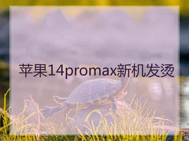 苹果14promax新机发烫