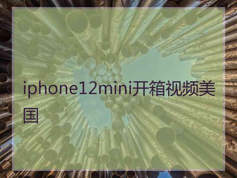 iphone12mini开箱视频美国