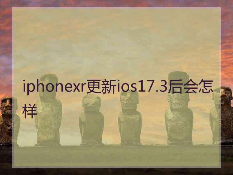 iphonexr更新ios17.3后会怎样