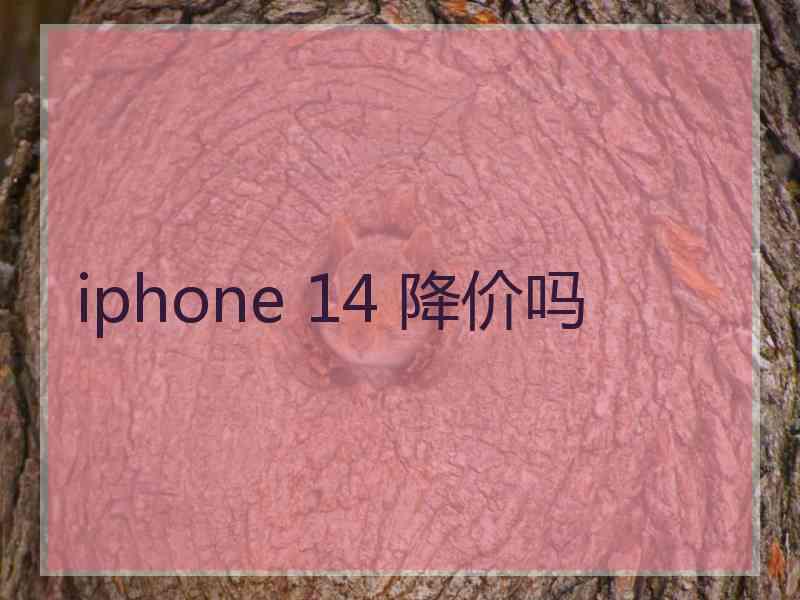 iphone 14 降价吗