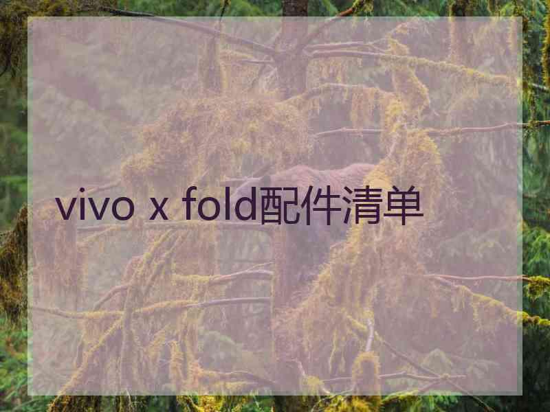 vivo x fold配件清单