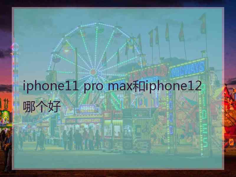 iphone11 pro max和iphone12哪个好