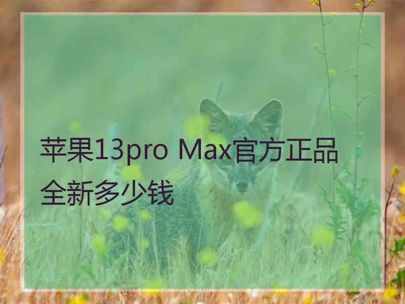 苹果13pro Max官方正品全新多少钱