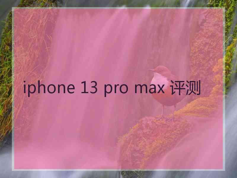 iphone 13 pro max 评测