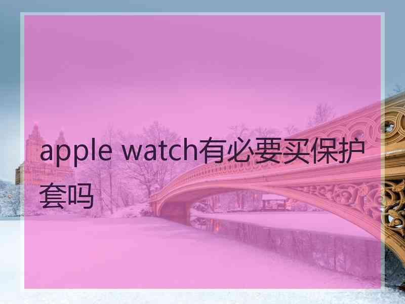 apple watch有必要买保护套吗