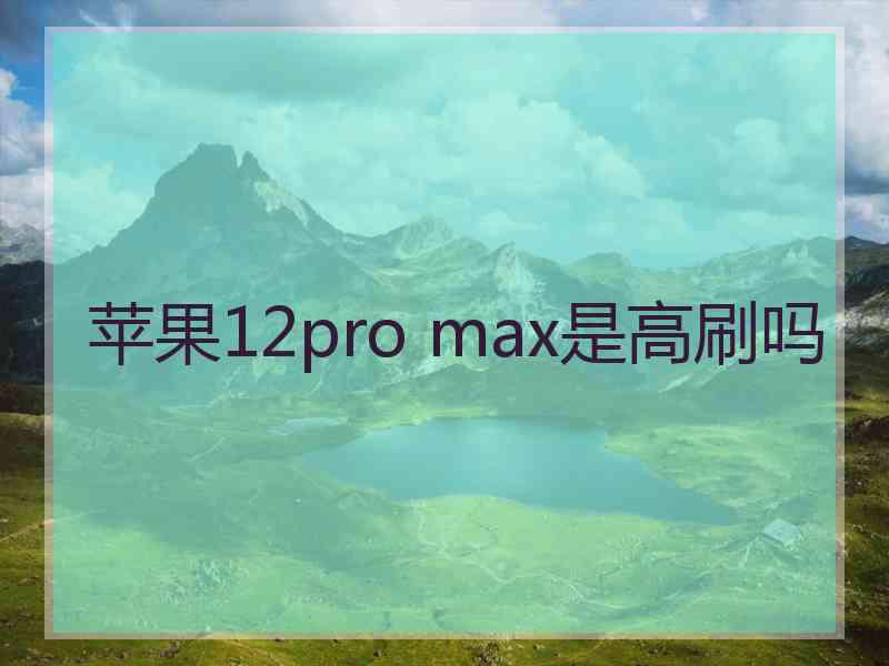 苹果12pro max是高刷吗