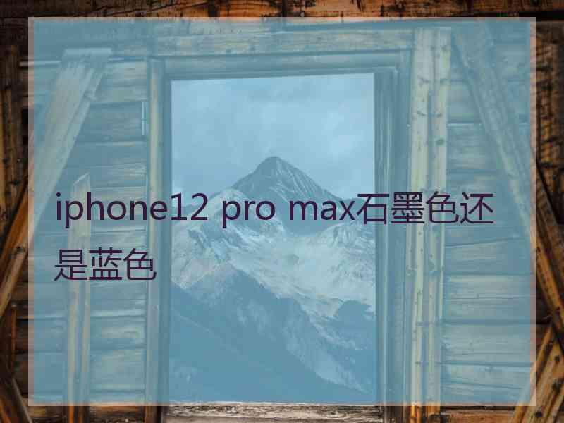 iphone12 pro max石墨色还是蓝色