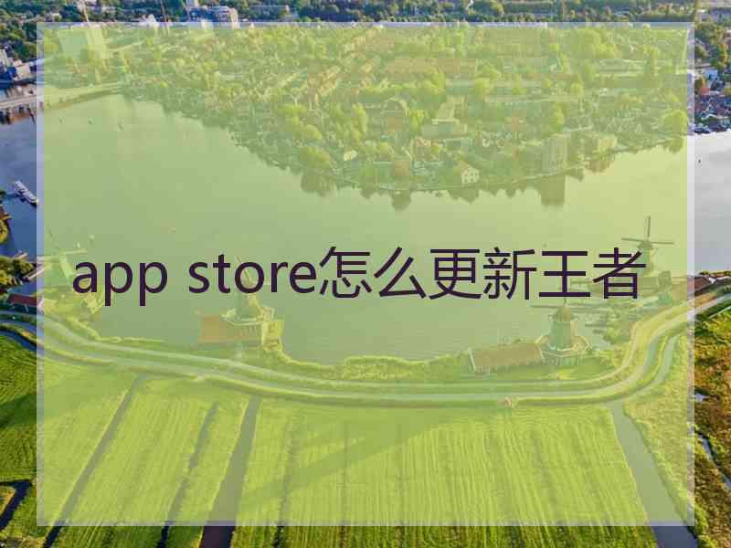 app store怎么更新王者