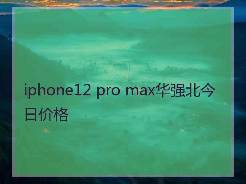 iphone12 pro max华强北今日价格