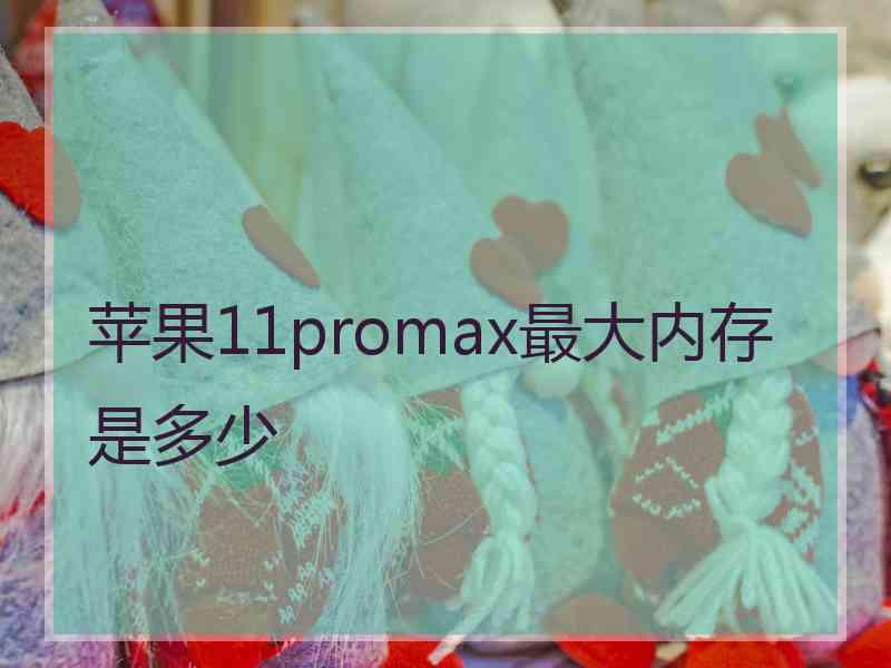 苹果11promax最大内存是多少