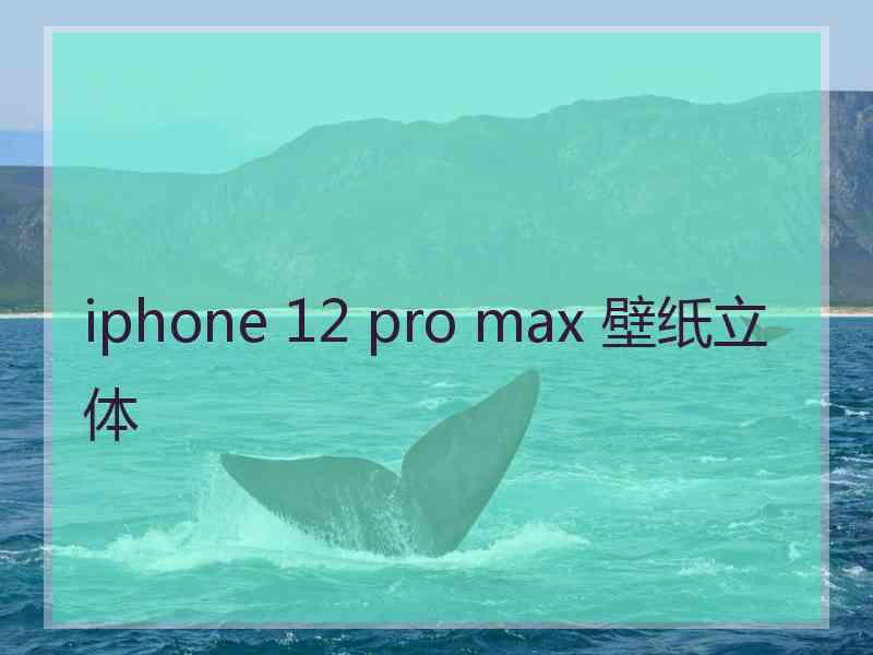 iphone 12 pro max 壁纸立体