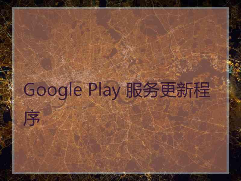 Google Play 服务更新程序