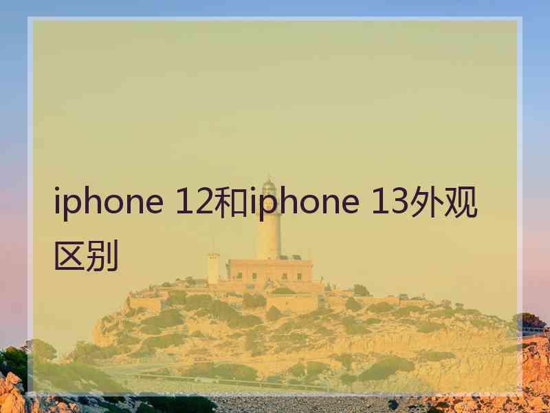 iphone 12和iphone 13外观区别