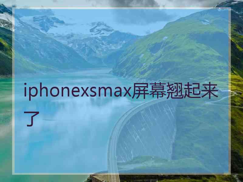 iphonexsmax屏幕翘起来了