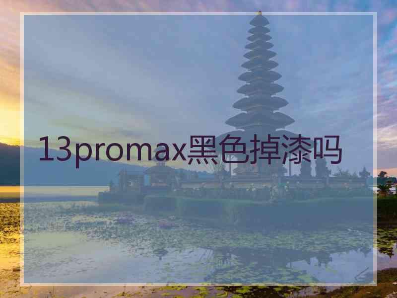 13promax黑色掉漆吗