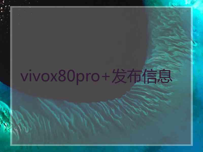 vivox80pro+发布信息