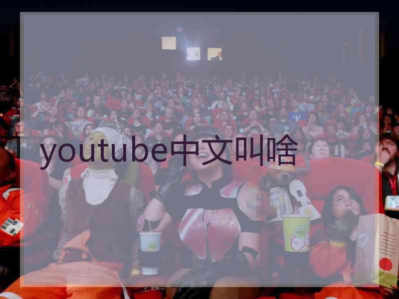 youtube中文叫啥