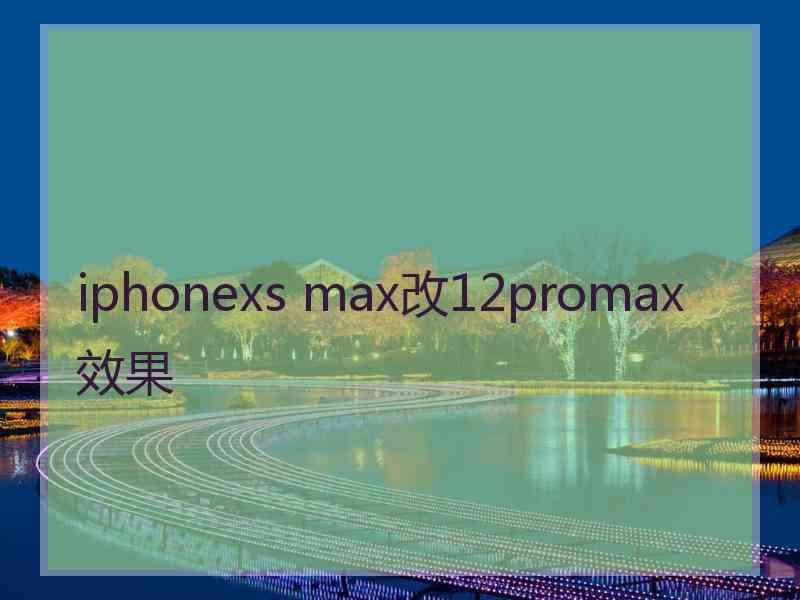 iphonexs max改12promax效果