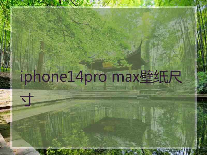 iphone14pro max壁纸尺寸