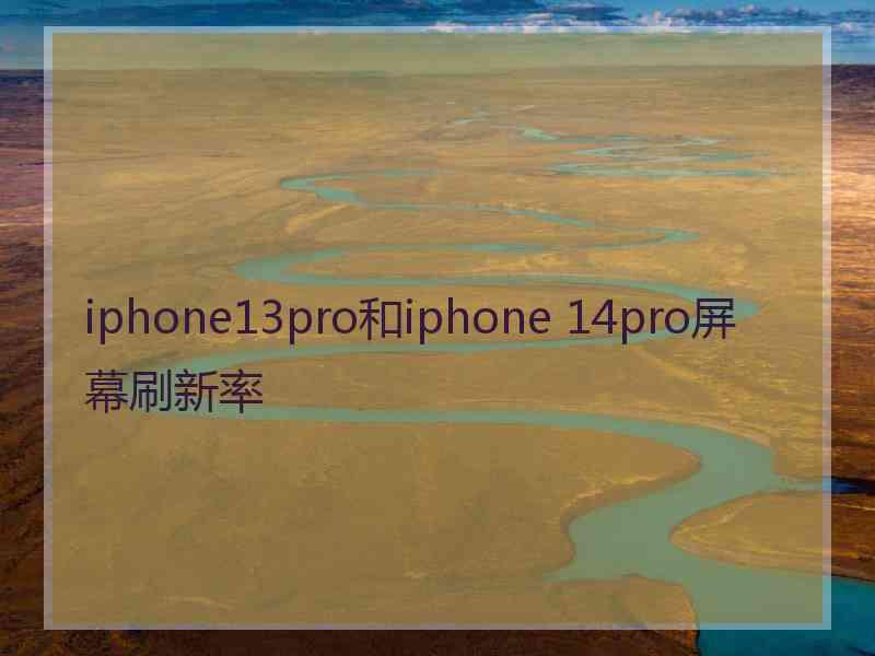 iphone13pro和iphone 14pro屏幕刷新率