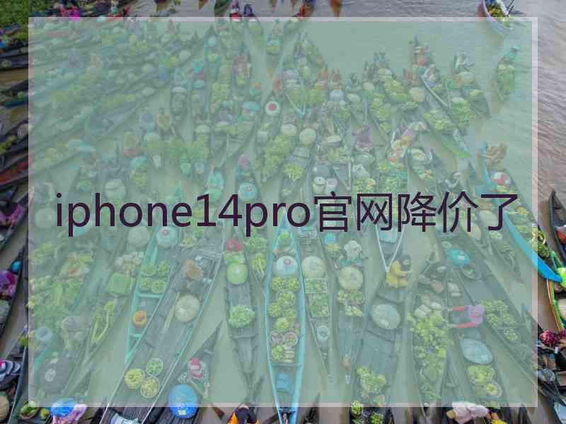 iphone14pro官网降价了