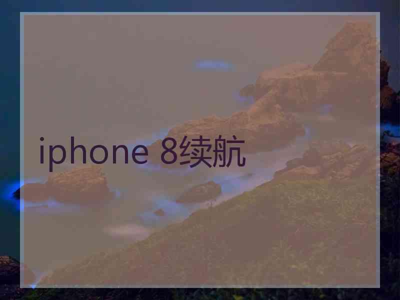 iphone 8续航