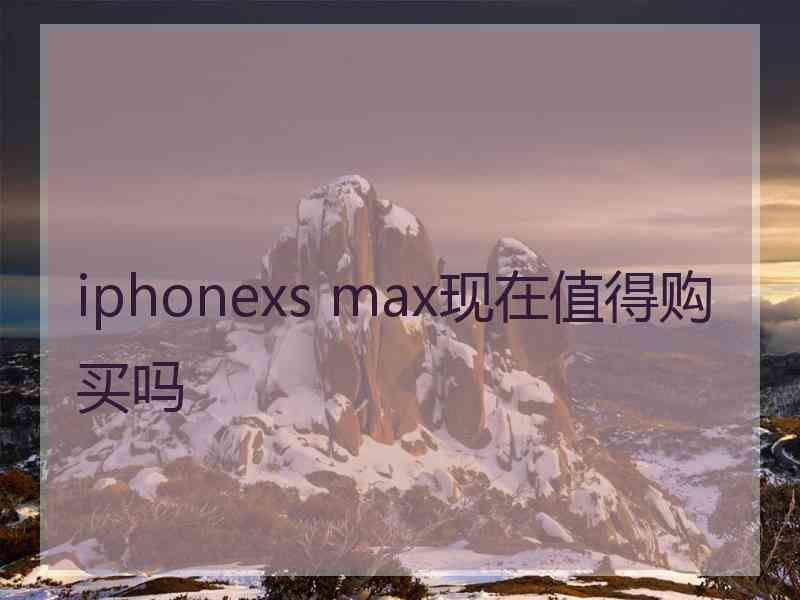 iphonexs max现在值得购买吗