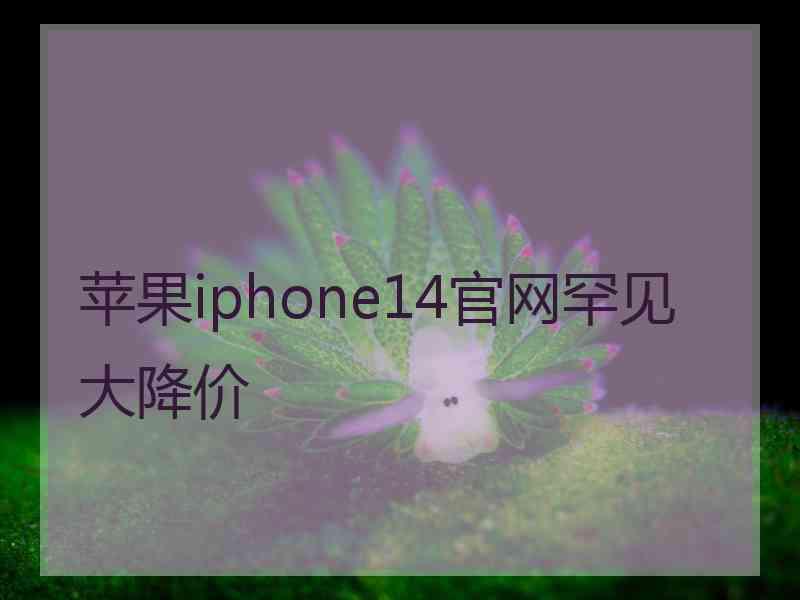 苹果iphone14官网罕见大降价