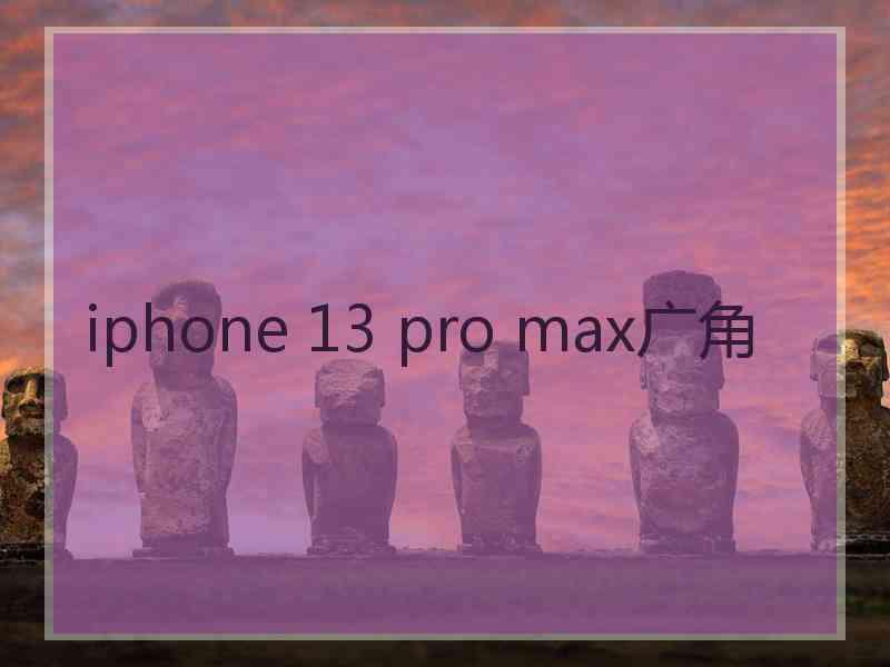 iphone 13 pro max广角