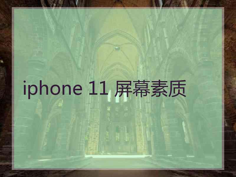 iphone 11 屏幕素质