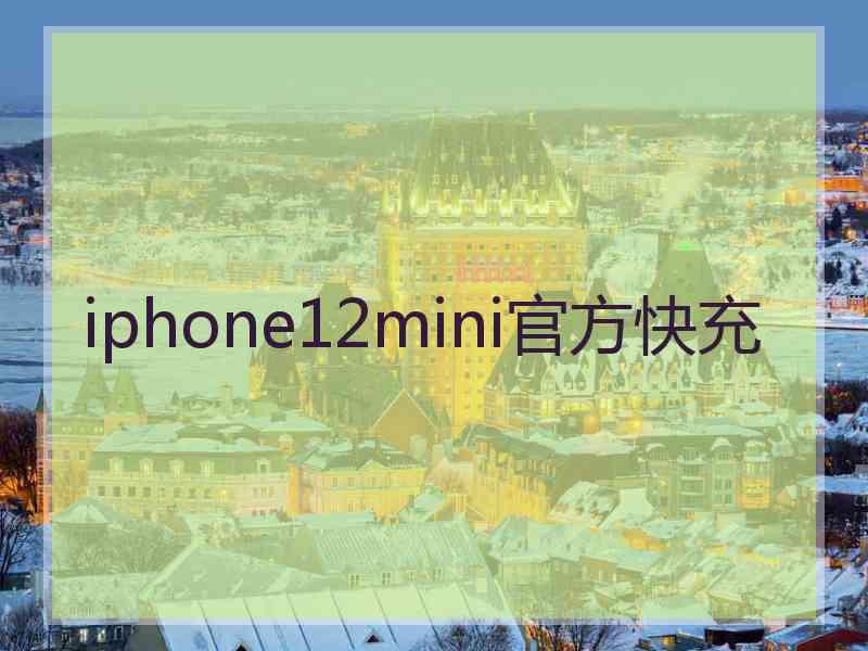 iphone12mini官方快充