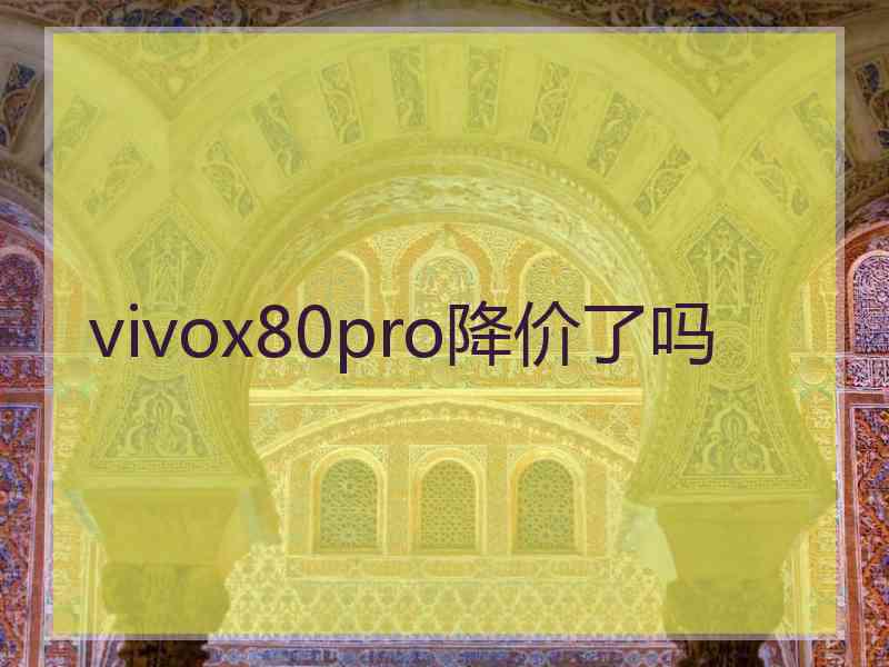 vivox80pro降价了吗