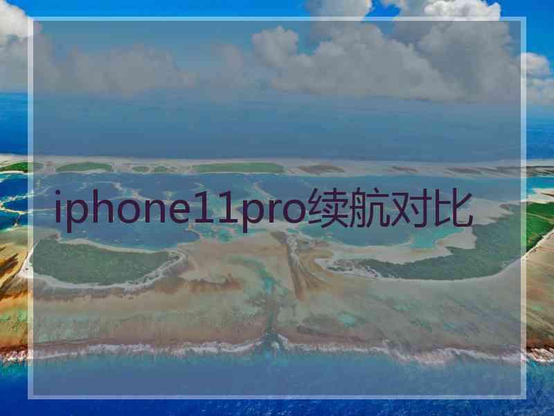 iphone11pro续航对比