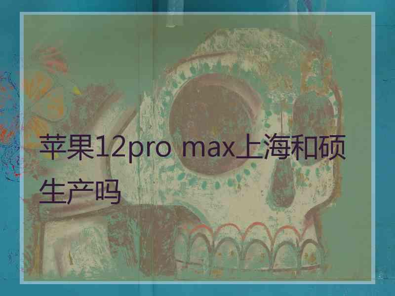 苹果12pro max上海和硕生产吗