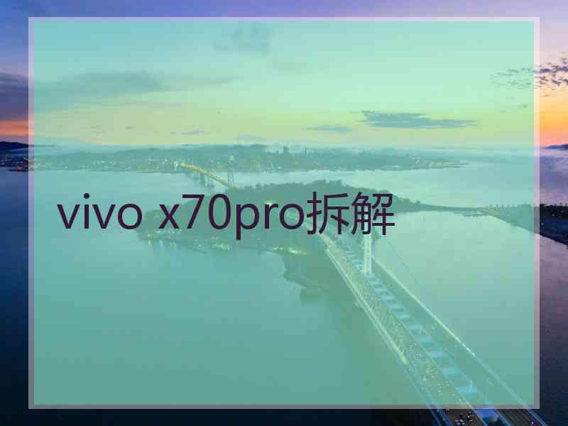 vivo x70pro拆解