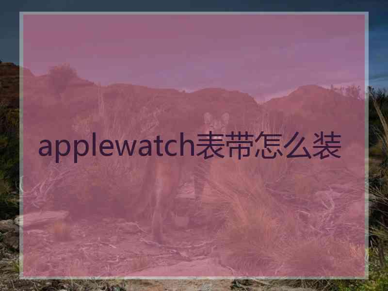 applewatch表带怎么装