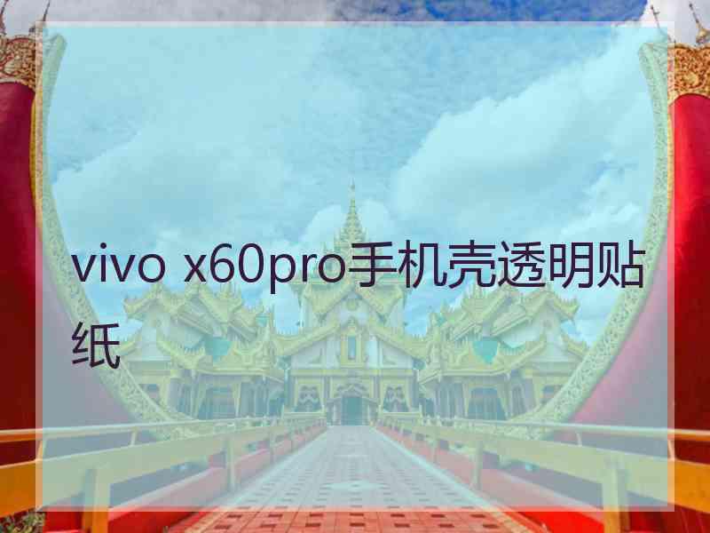 vivo x60pro手机壳透明贴纸