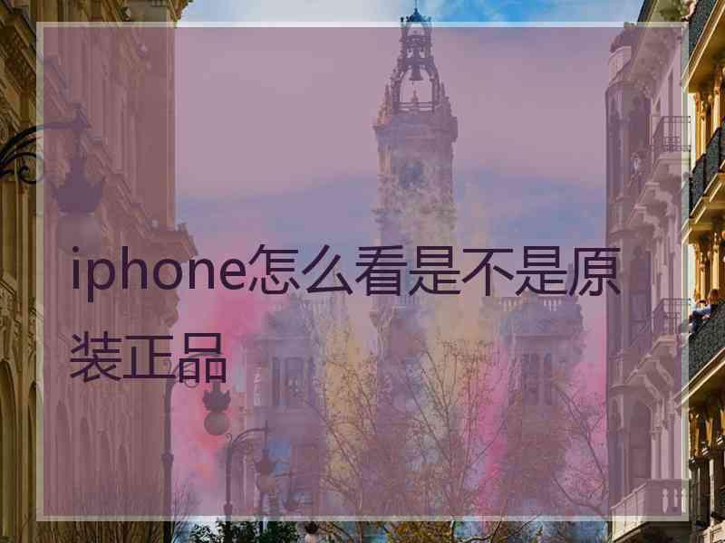 iphone怎么看是不是原装正品