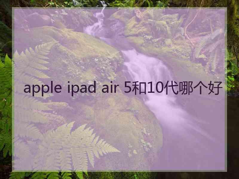 apple ipad air 5和10代哪个好