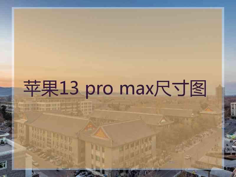 苹果13 pro max尺寸图