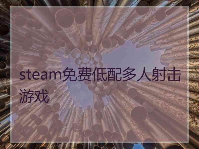 steam免费低配多人射击游戏